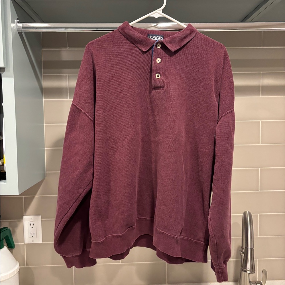 Vintage 90s Honors Polo Sweatshirt Size XL